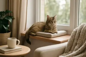 Come sistemare una postazione relax per il gatto vicino alla finestra: i vantaggi poco noti