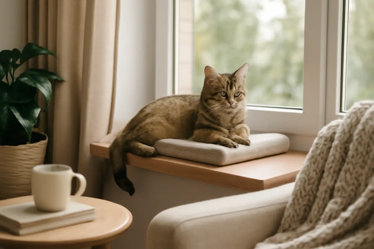 Come sistemare una postazione relax per il gatto vicino alla finestra: i vantaggi poco noti