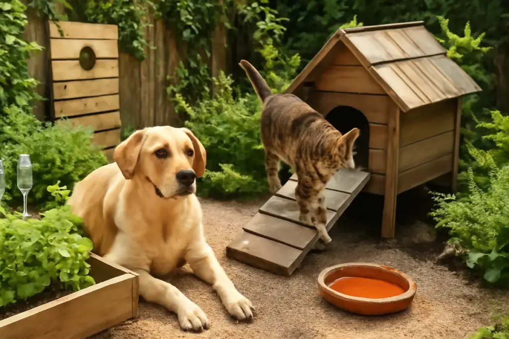 Come rendere il giardino a misura di gatto e cane: soluzioni sostenibili e facili da realizzare