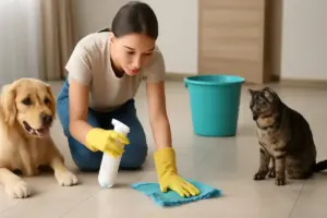 Come pulire il pavimento senza rischi per cani e gatti: il metodo semplice da provare subito