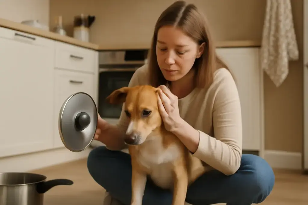 Il mio cane si spaventa per i rumori domestici? Tattiche casalinghe per abituarlo senza stress