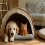 Animali domestici in casa durante i lavori: come creare un rifugio temporaneo che li tranquillizza